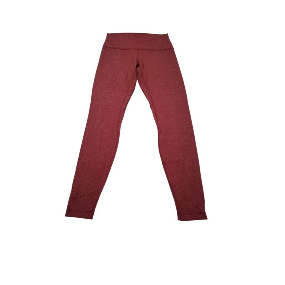 Lululemon HR Align Pant 28" Engineer Print City Camo Chianti Red Size 8 Leggings
